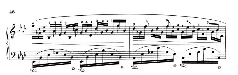 Chopin, ballad 4, bar 175f.webp